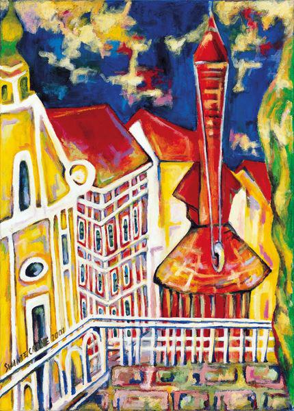 (AI-22) alter kran-lueneburg-swantje crone-2001-acryl-50x70