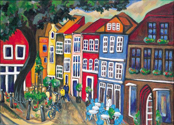 (AI-26) schroederstrasse-lueneburg-swantje crone-2002-acryl-70x50