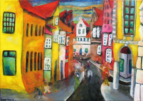 (AI-93) an der muenze-lueneburg-swantje crone-2009-acryl-70x50