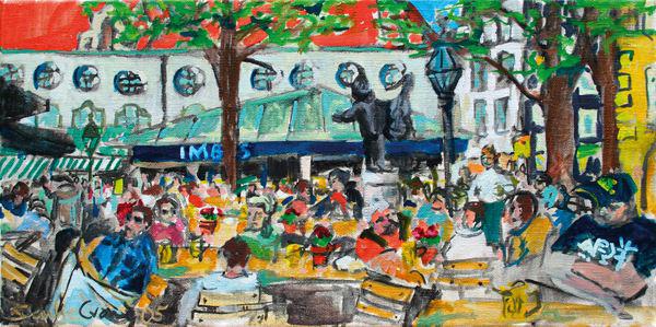 (MUC-03) viktualienmarkt-muenchen-swantje crone-2005-oel-20x40